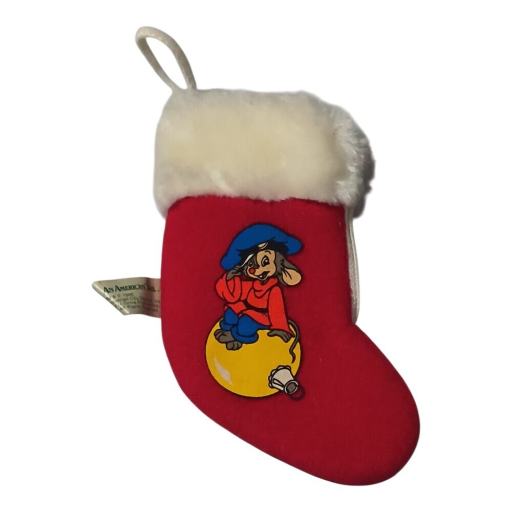 VTG Disney Fievel Mouse An American Tail 1986 Christmas Stocking Ornament